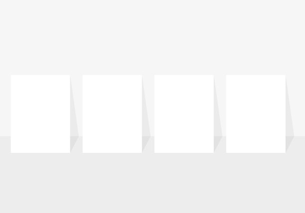 空文件模型。空白的照片。论文与阴影。图片下载