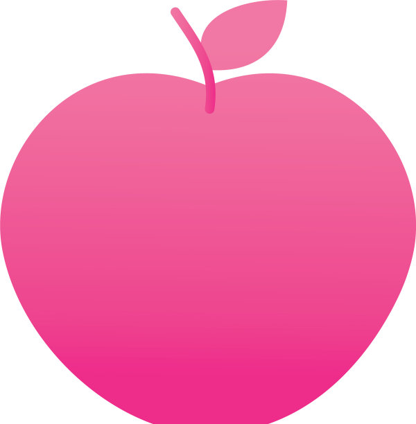 苹果水果图标渐变风格图片下载