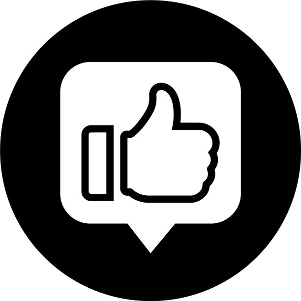 黑色点赞收藏图标图片下载