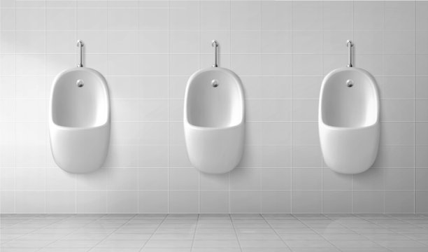 男厕所内设排白色小便池图片下载