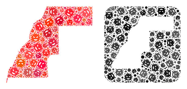 地图西撒哈拉-邪恶病毒马赛克图片下载