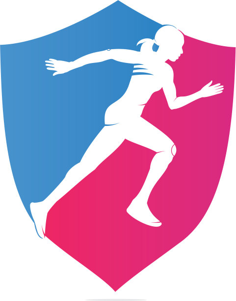跑步女性标志设计图片下载