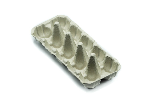 空蛋盒孤立在白色背景上图片下载