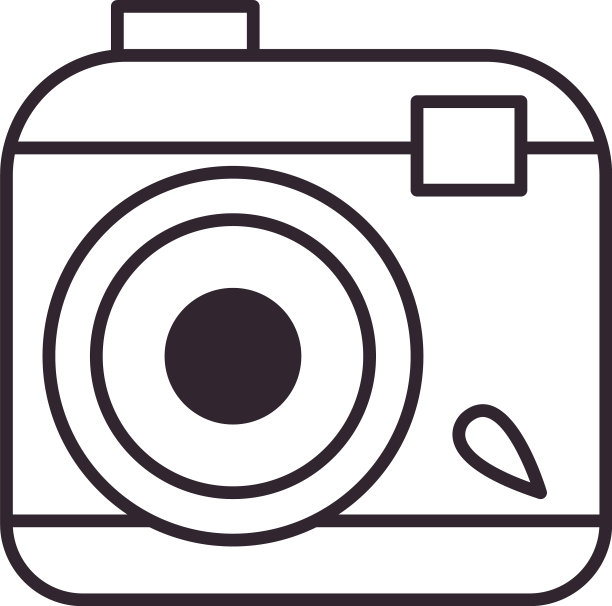 复古瞬间相机线条风格图标设计图片下载