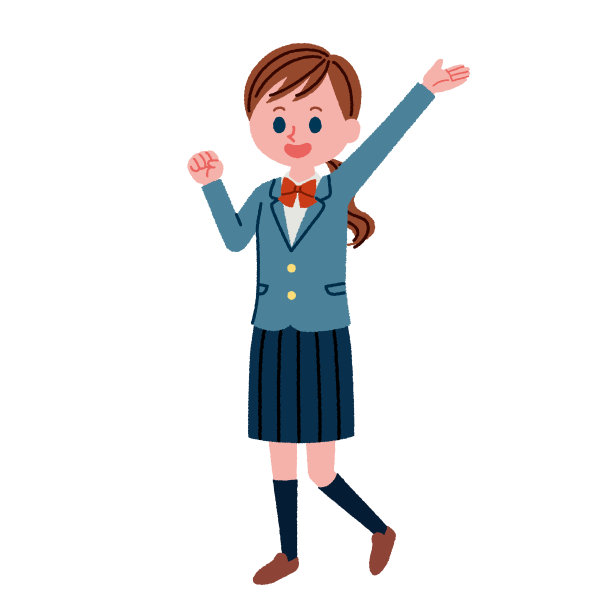 一个快乐的女学生的插图图片下载