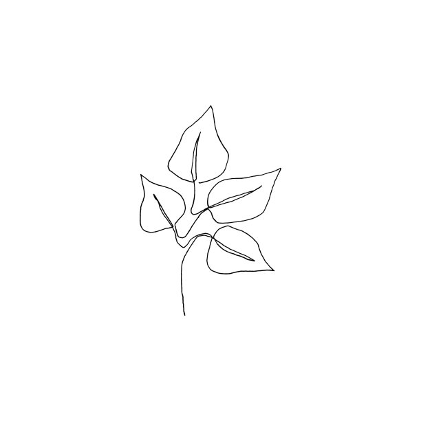 简单连续的线条艺术设计图片下载