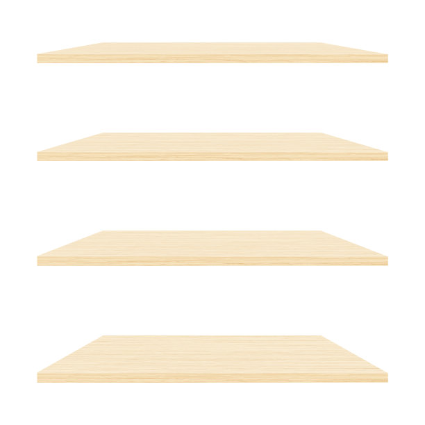 木架桌子孤立在白色背景上。作为产品展示的蒙太奇图片下载