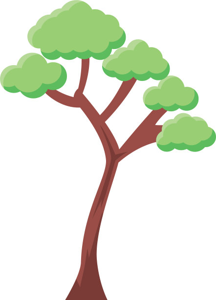 分枝树平面风格的图标图片下载