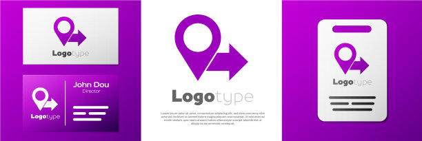 标志类型地图引脚图标孤立的白色背景图片下载