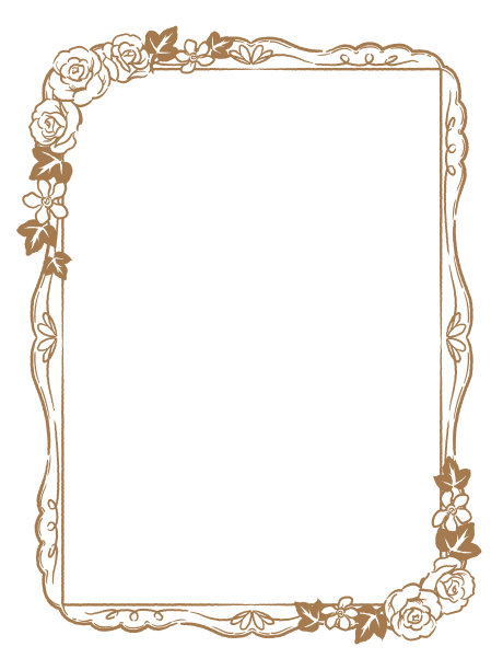 装饰复古框架与鲜花在古董风格。矢量插图。图片下载