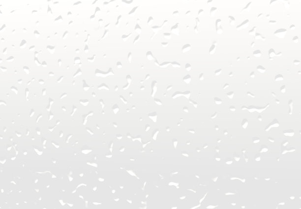 水滴在玻璃上。彩色纹理的水滴在一个白色梯度的背景。时尚的设计，平静的心情。抽象的背景图片下载