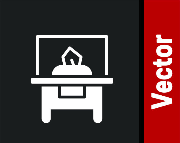 白色玻璃橱窗的展览图标隔离图片下载