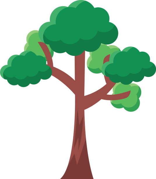 分枝树平面风格的图标图片下载