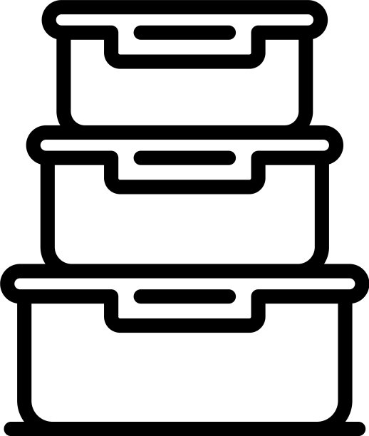 食品容器图标轮廓样式图片下载