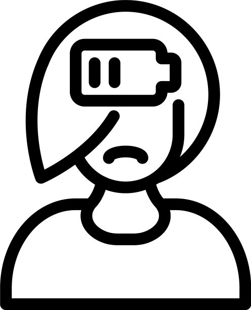 疲惫的少年图标轮廓风格图片下载