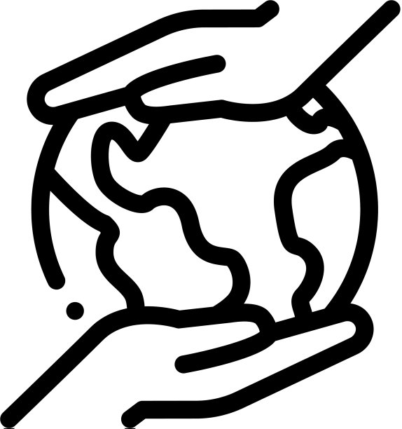 世界不同种族的手图标轮廓图片下载