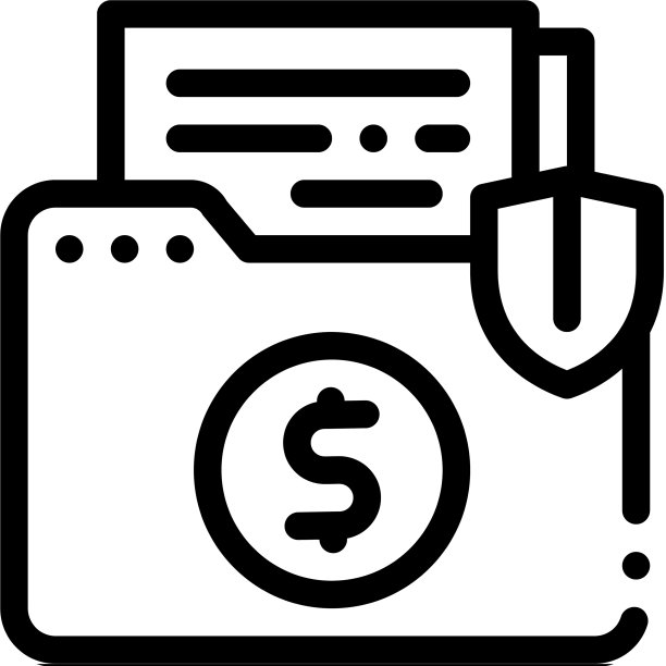 保险协议文件夹图标轮廓图片下载