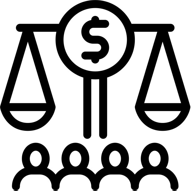 金钱与商人天平图标图片下载
