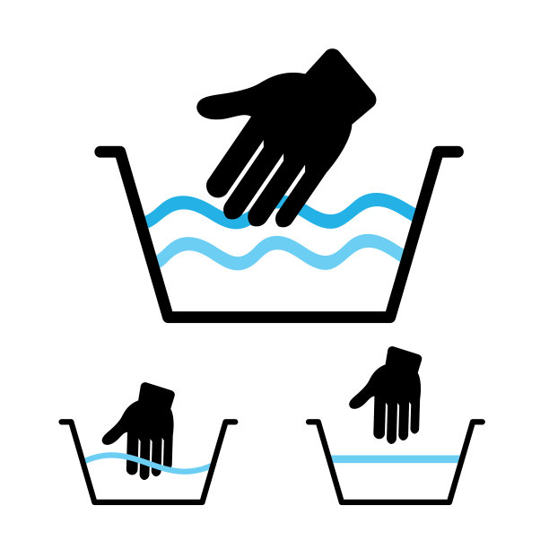 手洗平面图标孤立在白色图片下载