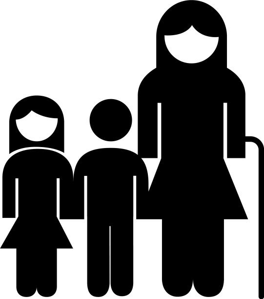 家里有祖母和孙子的身影图片下载