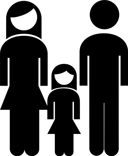 家庭父母夫妇和女儿人物图片下载