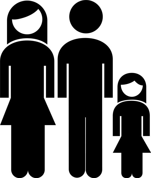 家庭父母夫妇和女儿人物图片下载