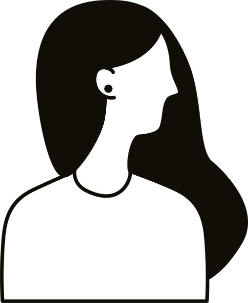 年轻女子头像人物线条风格图片下载