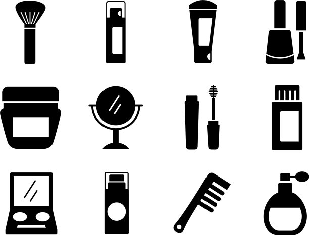 捆绑12个化妆化妆品集图标图片下载