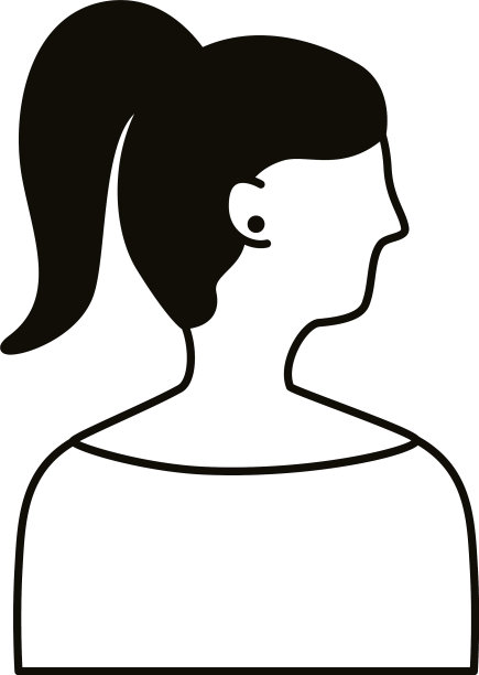 年轻女子头像人物线条风格图片下载