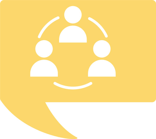 圆形团队人平风格图标图片下载