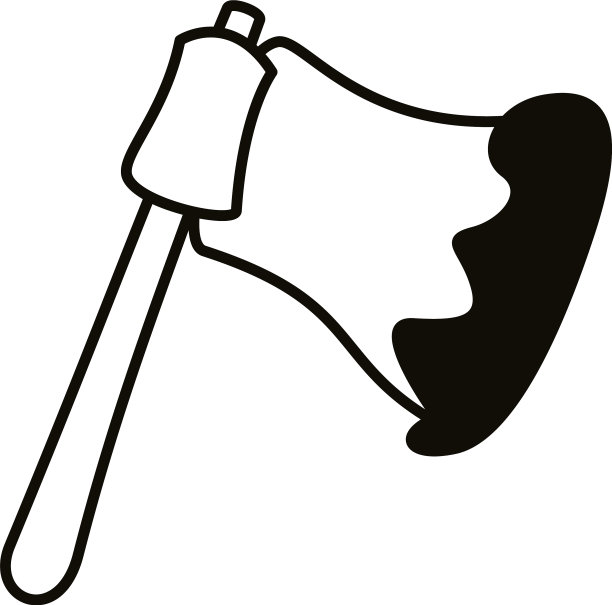 万圣节斧头与血线风格的图标图片下载