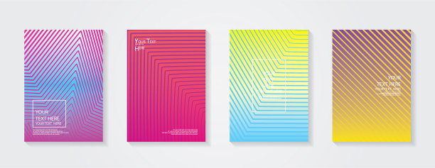 简约现代的封面设计，动感多彩图片下载