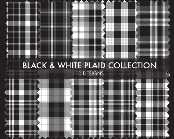 黑白格子格子无缝图案图片下载