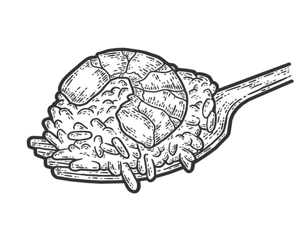 用海鲜调味饭素描刮板图片下载