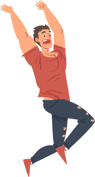 震惊的家伙吓得跳了起来图片下载