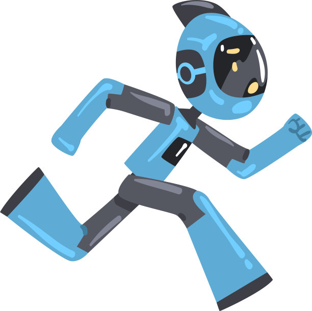 可爱的机器人运行有趣的个人机器人图片下载