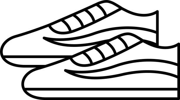 网球鞋，运动服系列风格的图标图片下载