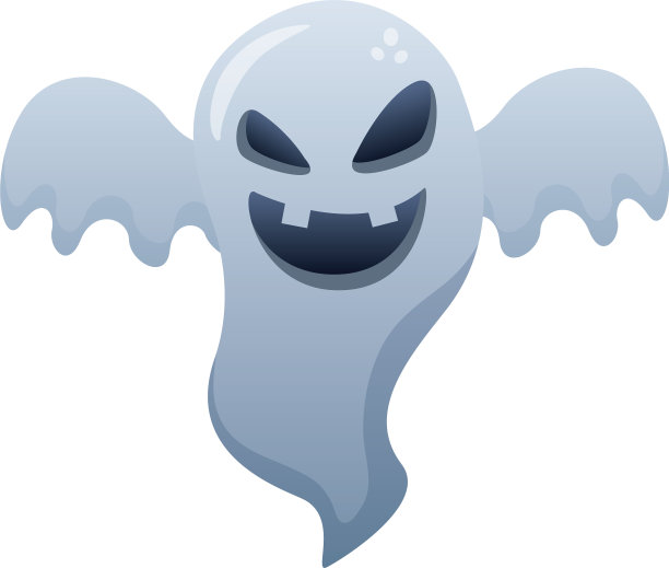 万圣节幽灵漂浮风格的降级图标图片下载