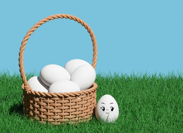 复活节快乐3d渲染图片下载