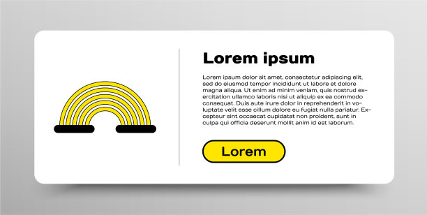 线彩虹与云图标孤立在白色图片下载