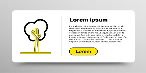 线树图标孤立在白色背景图片下载