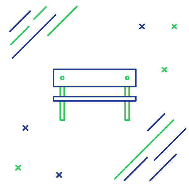 线凳图标隔离在白色背景上图片下载