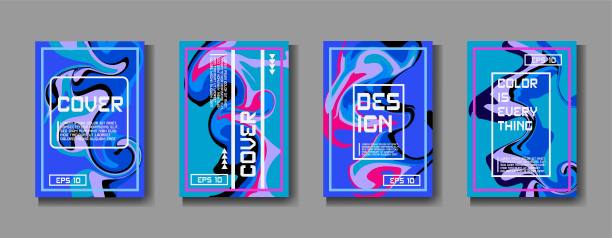 丙烯酸颜料的混合物。液体大理石纹理。流体艺术。适用于设计封面、简报、邀请函、宣传单、年报、海报、包装设计图片下载