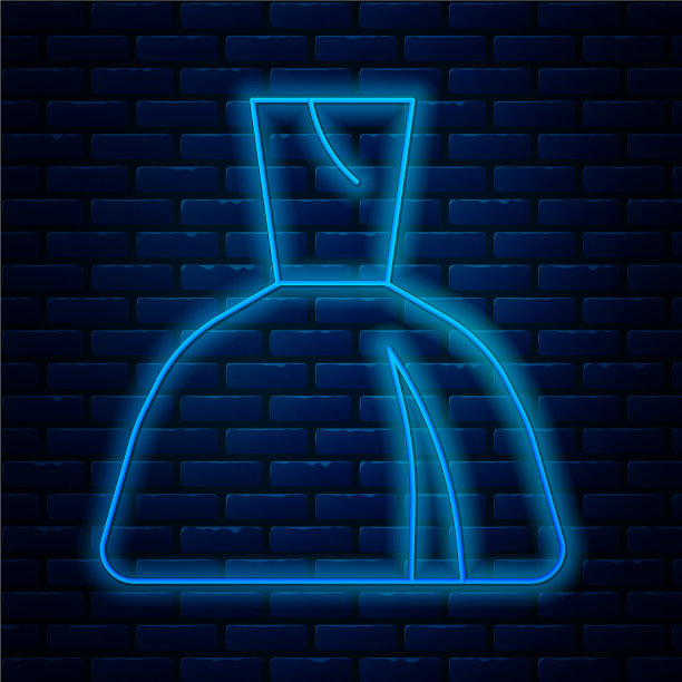 霓虹线女性服饰图标孤立图片下载