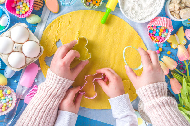 家庭复活节烘焙背景图片下载