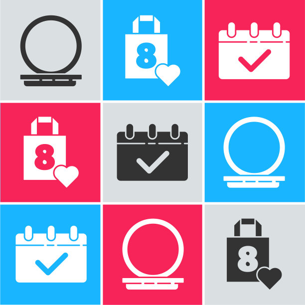 化妆粉与镜子购物袋图片下载