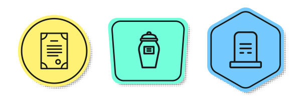 设行死亡证明、骨灰盒和坟墓图片下载