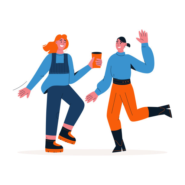 一对女朋友在派对上被孤立在白色背景下图片下载