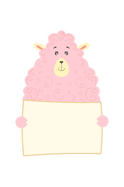 可爱的卡通动物抱着标签标志与复制空间。设置贺卡横幅邀请传单小册子。卡通手绘风格。小宠物空白标记信息板图片下载