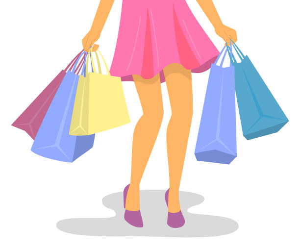 促销购物插画素材ID：392748084